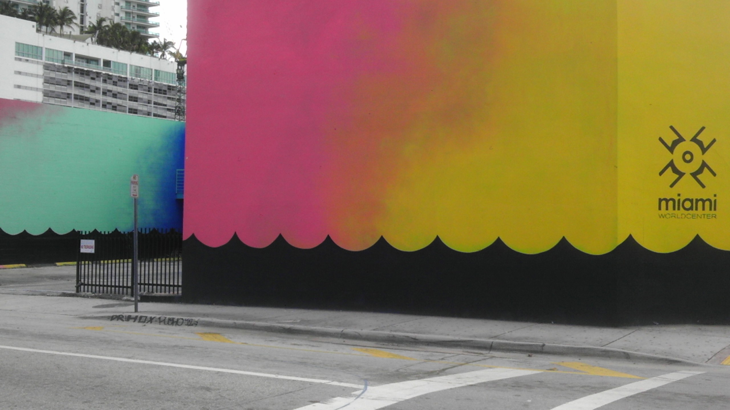 Sherbert Skies Black Water Rising — mural view, Downtown Art Haus Miami